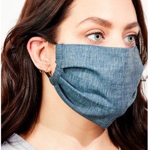 RENDALL CO. 'Ace' Face Mask in Indigo Chambray/Denim NWT